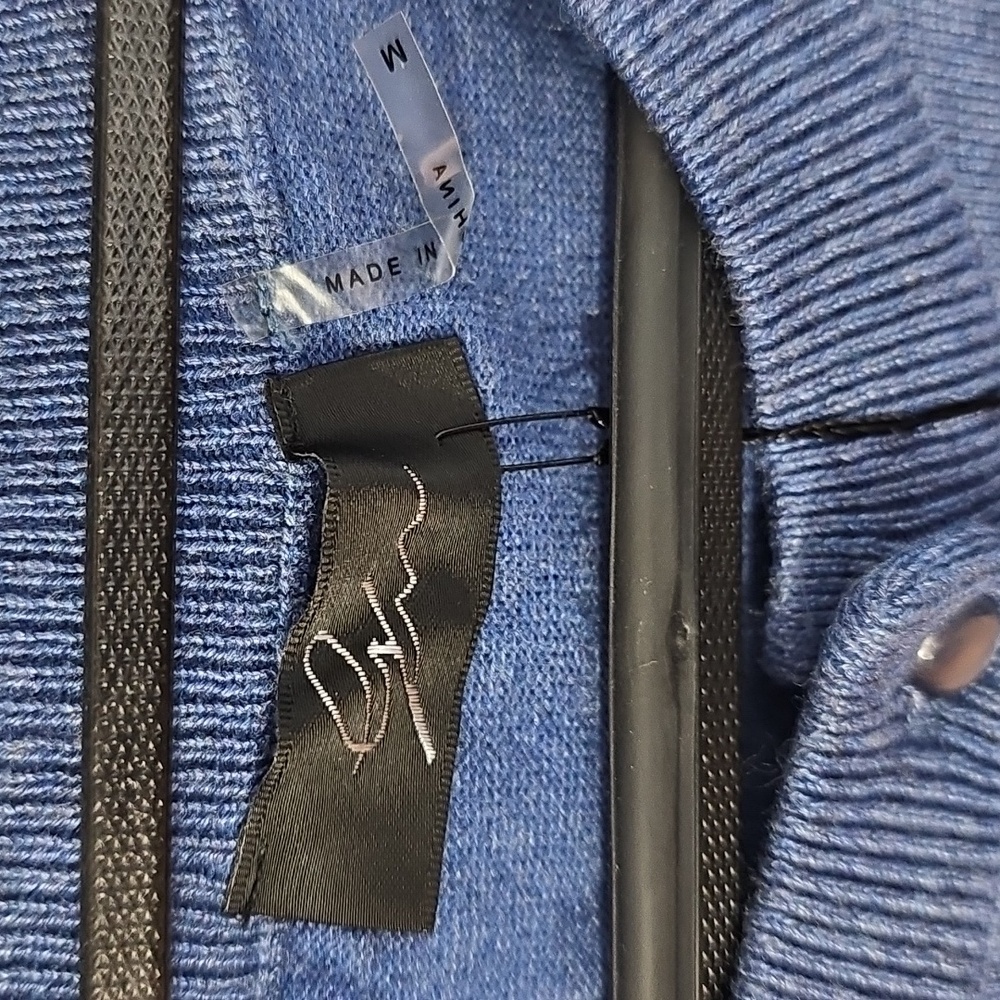 Elegant Women's Cardigan, Denim Heather, M - Picture 7 of 8